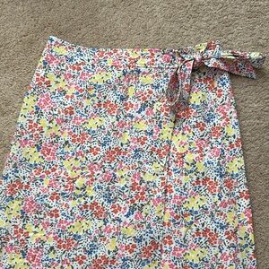 NEW | LOFT | Floral Wrap Midi Skirt